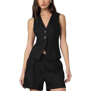 Joe's Jeans Womens The Maeve Vest Small Black - NWT $198
